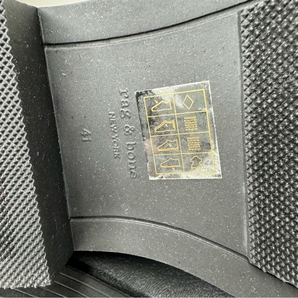 rag & bone Moto Rain Boots Black Women’s 41 US 11 - Picture 13 of 13